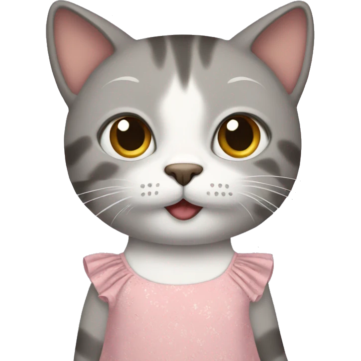 Cat with dress emoji