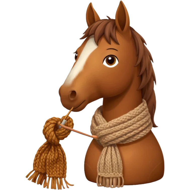 horse creating knitting emoji