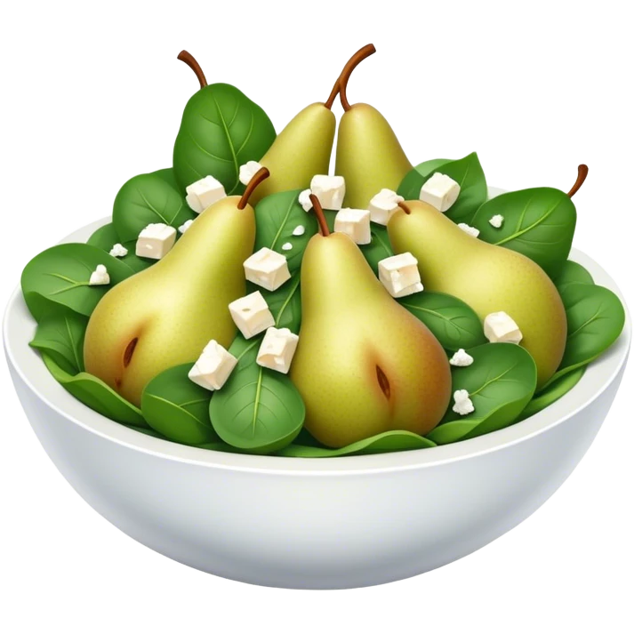 Pear spinach salad emoji