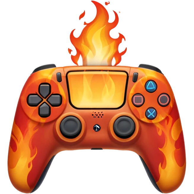 PlayStation 5 on fire emoji
