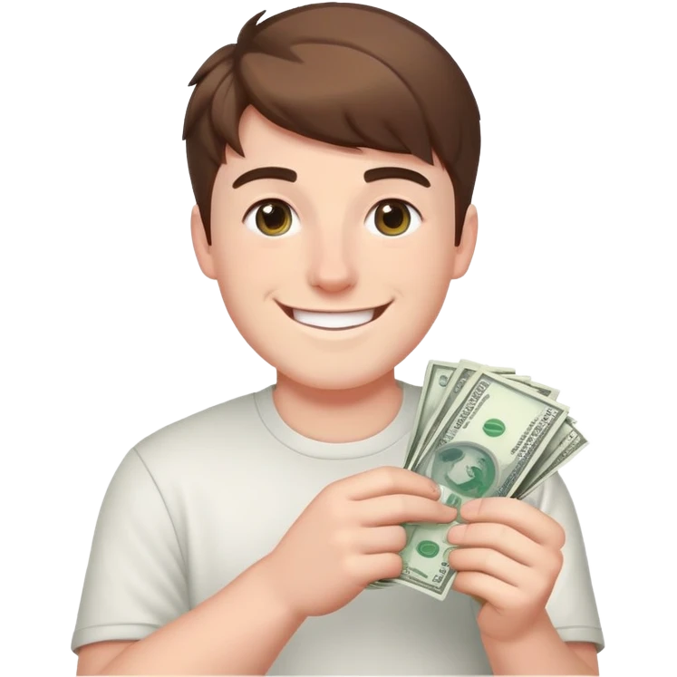 Mr beast  with cash emoji