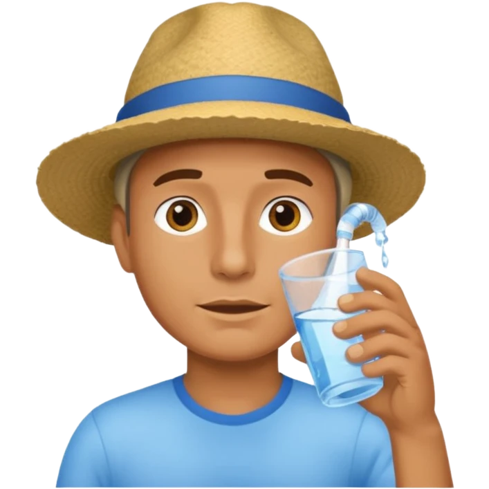 a man drinking water emoji