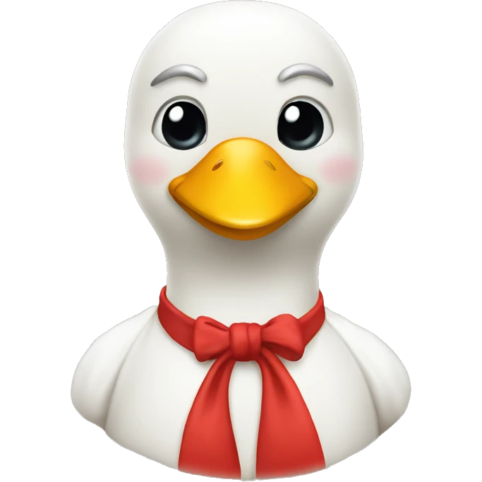 pato con lazo rojo  emoji
