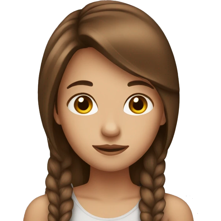 girl, brown hair emoji