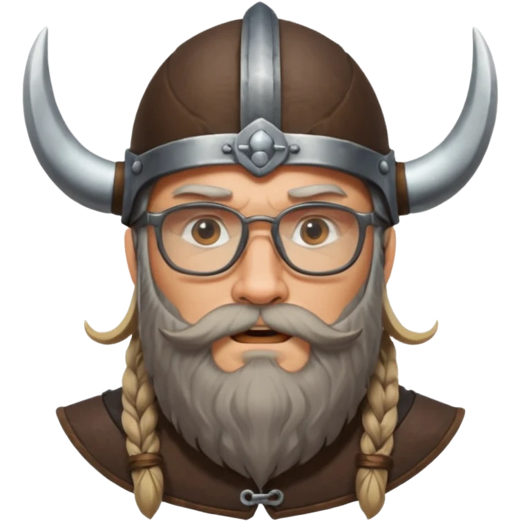 Glasses-Wearing wild viking büdt emoji