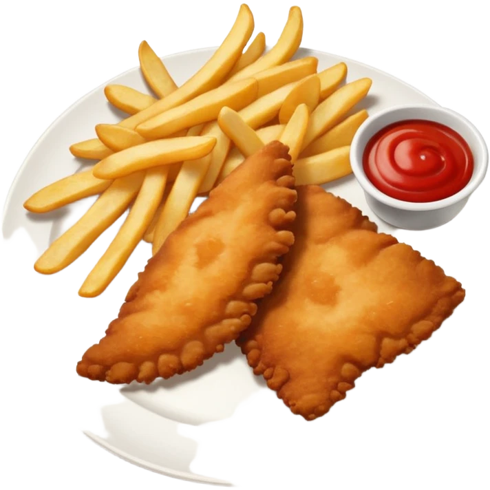 Schnitzel and chips emoji