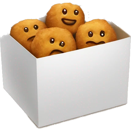 McDonald’s nuggets in box with basketball  emoji
