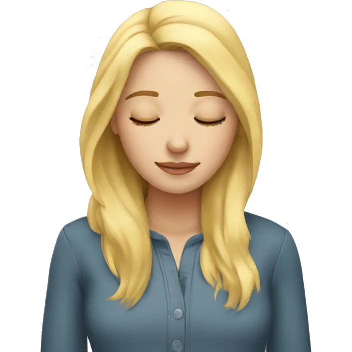 Sleeping blonde girl emoji