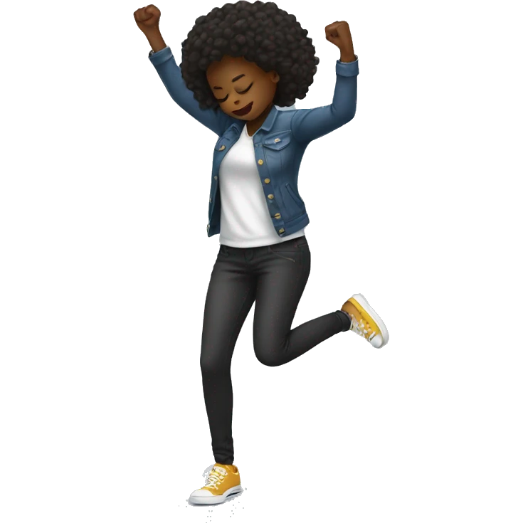 black girl doing a dab emoji