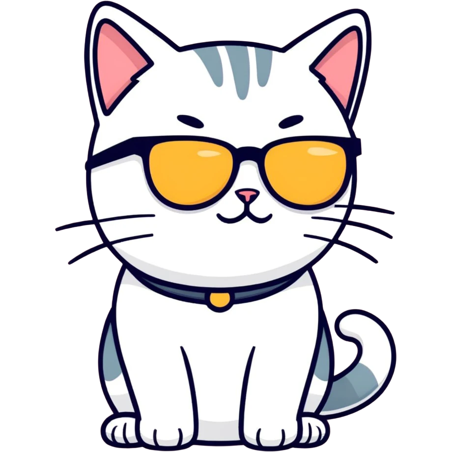 Cat with sunglasses emoji