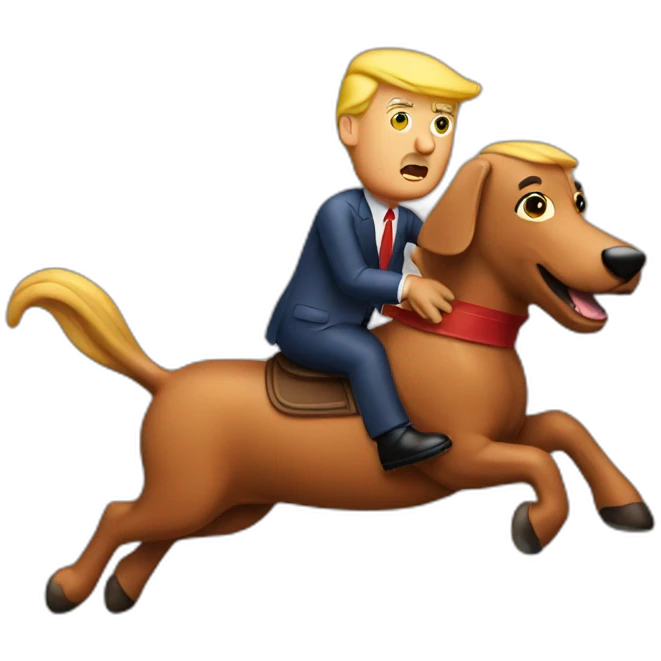 trump-riding-sausage emoji