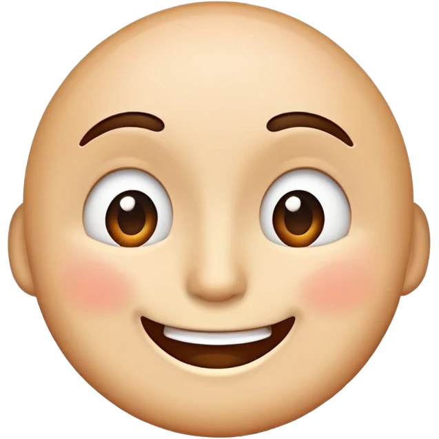 Happy face  with an unimpressed look emoji