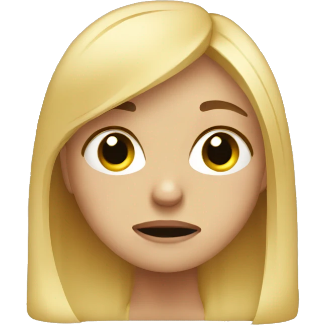 Crying blonde girl emoji