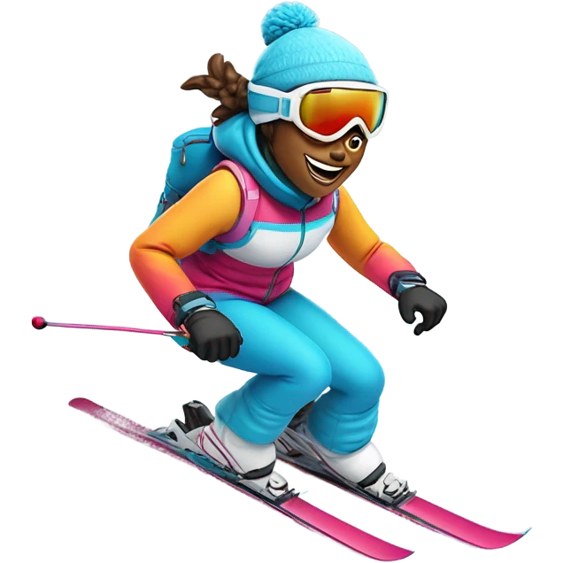 clairine buntoro on skis at banff emoji