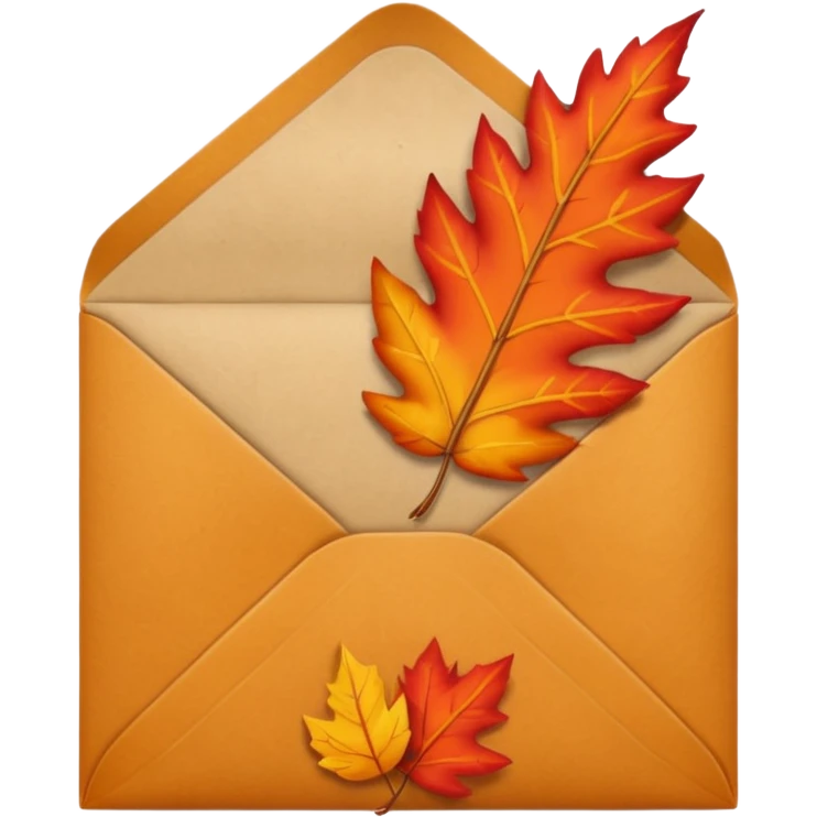 an envelope with leaves inside emoji