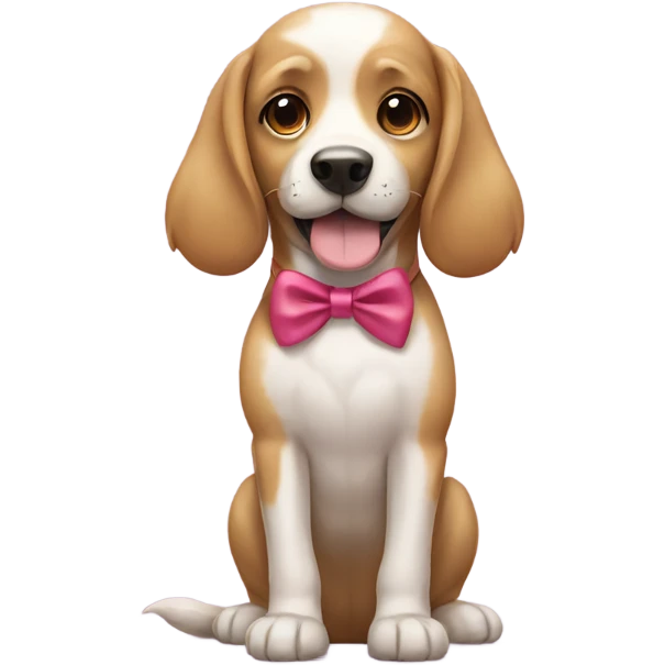 Dog with bow emoji