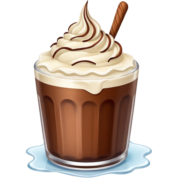 Ice Cacao with whipping cream  emoji