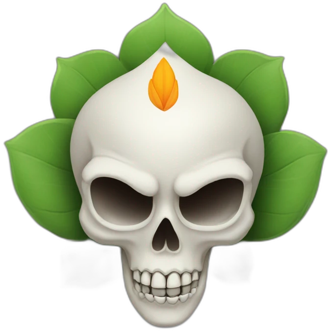 bjp skull lotus emoji