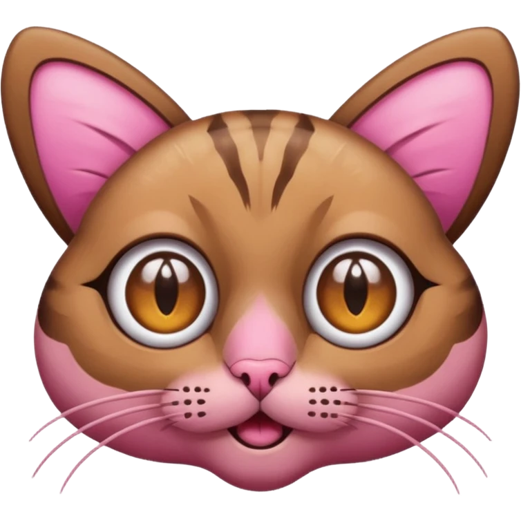Dizzy eyes with a cat moth and nose  emoji