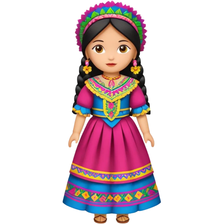 doll dressed with the salvadorean costum emoji