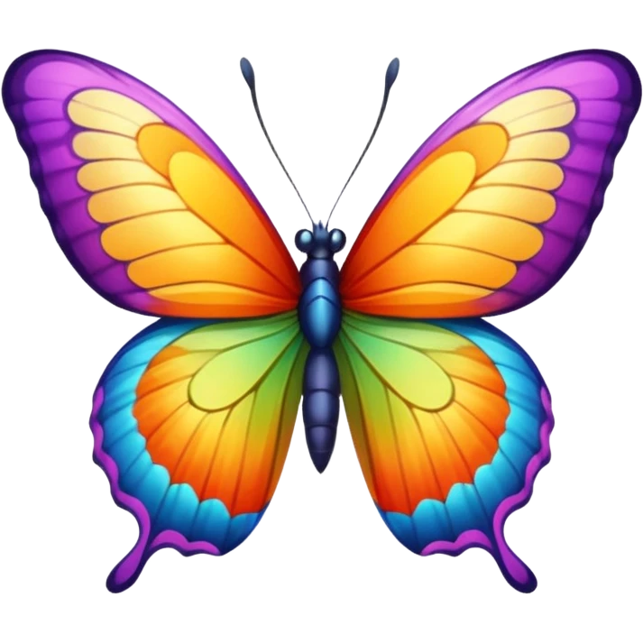 pretty colorful bright butterfly emoji