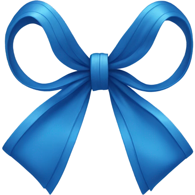 blue bow  emoji