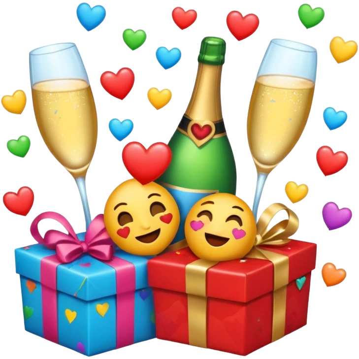 Generate an emojis of all the fun and love in one frame emoji