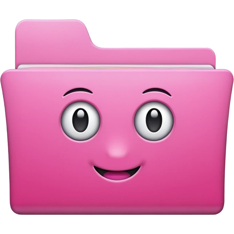 simple pink folder emoji