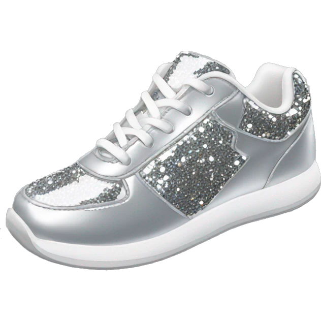 Silver sparkle sneakers emoji