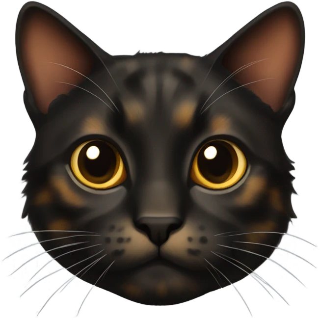 Dark tortoiseshell cat emoji