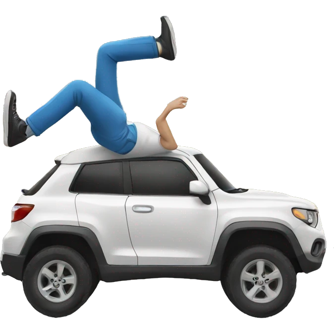 Car doing backflip  emoji
