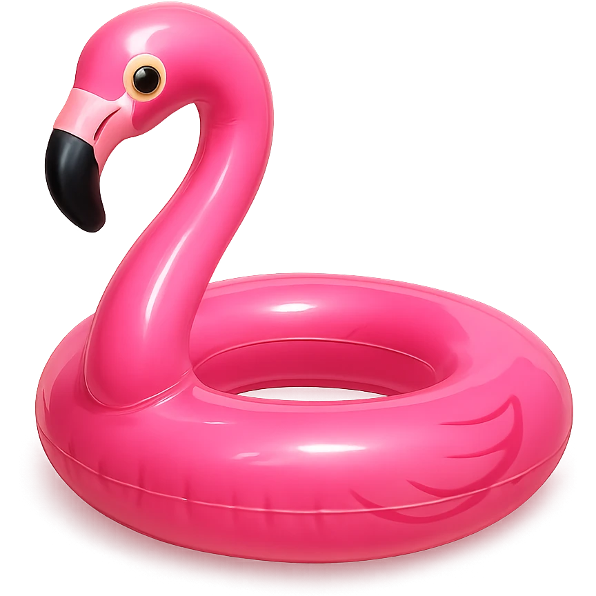 pink flamingo float emoji