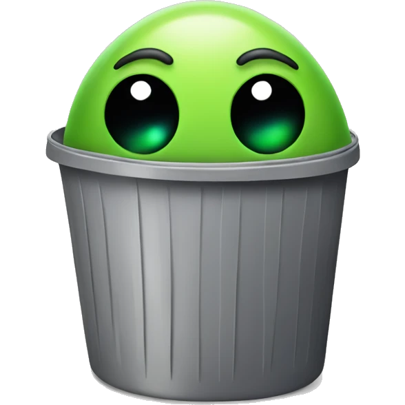 alien in the trash emoji