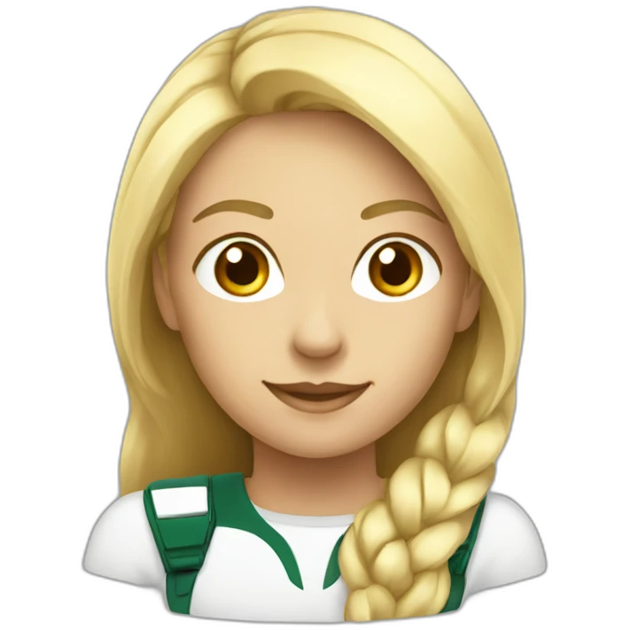 Friendly team womans white emoji