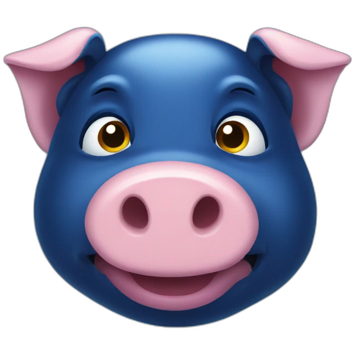dark blue pig head emoji