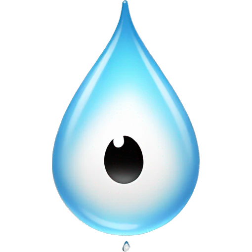 White water droplet emoji