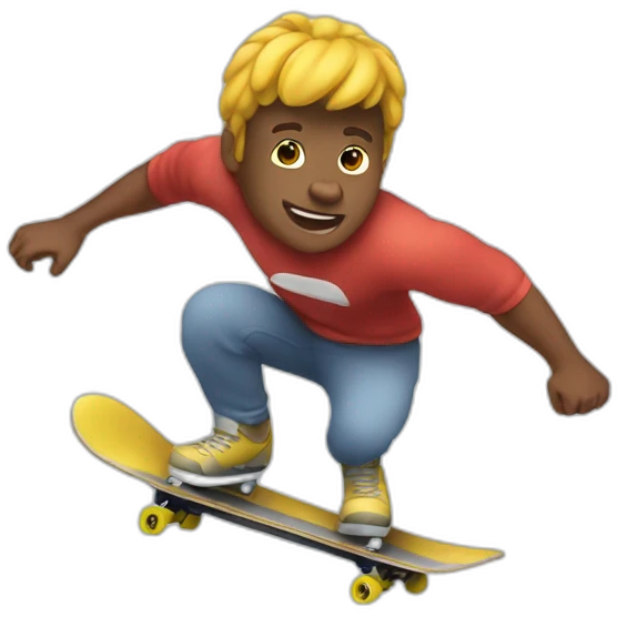Man going super fast on a skate emoji
