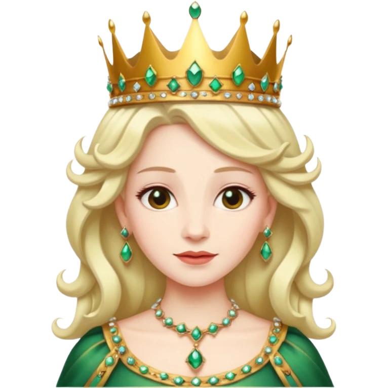 The queen with vine-like hair emoji