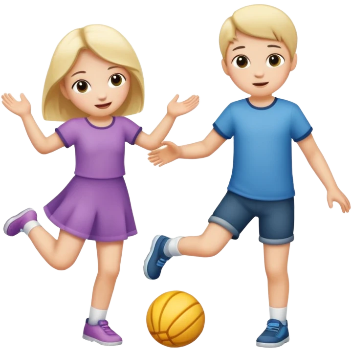 two children full body emoji