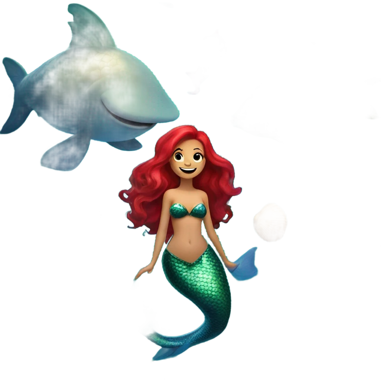 Ariel's fairy tale from the cartoon emoji