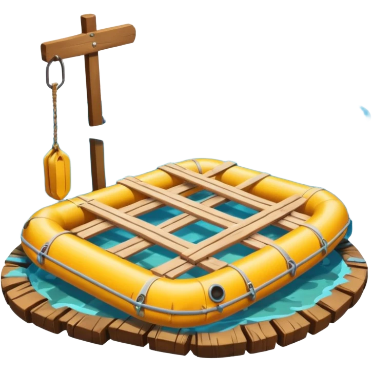 A raft underwater emoji