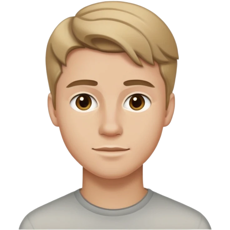 dark blonde hair white man 20 year old emoji