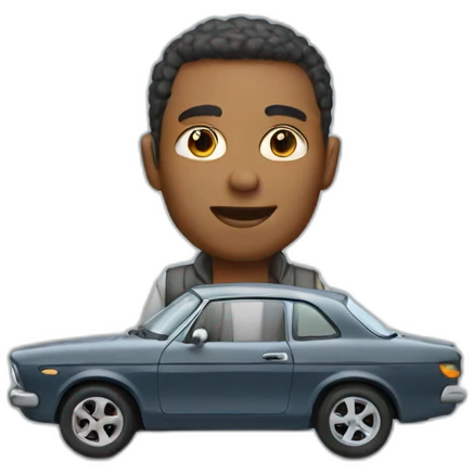 Men with car emoji