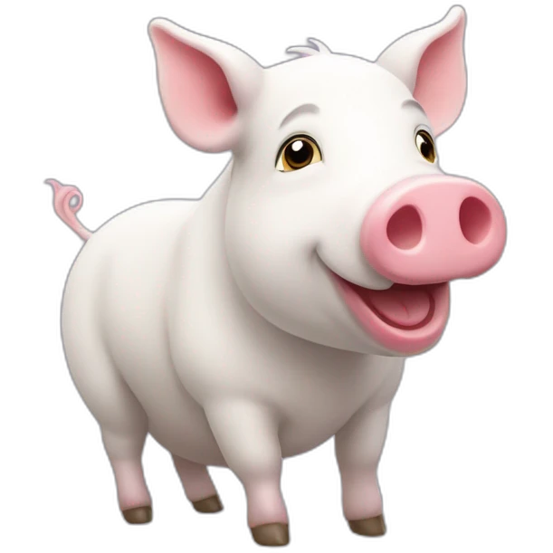Un cochon licorne emoji