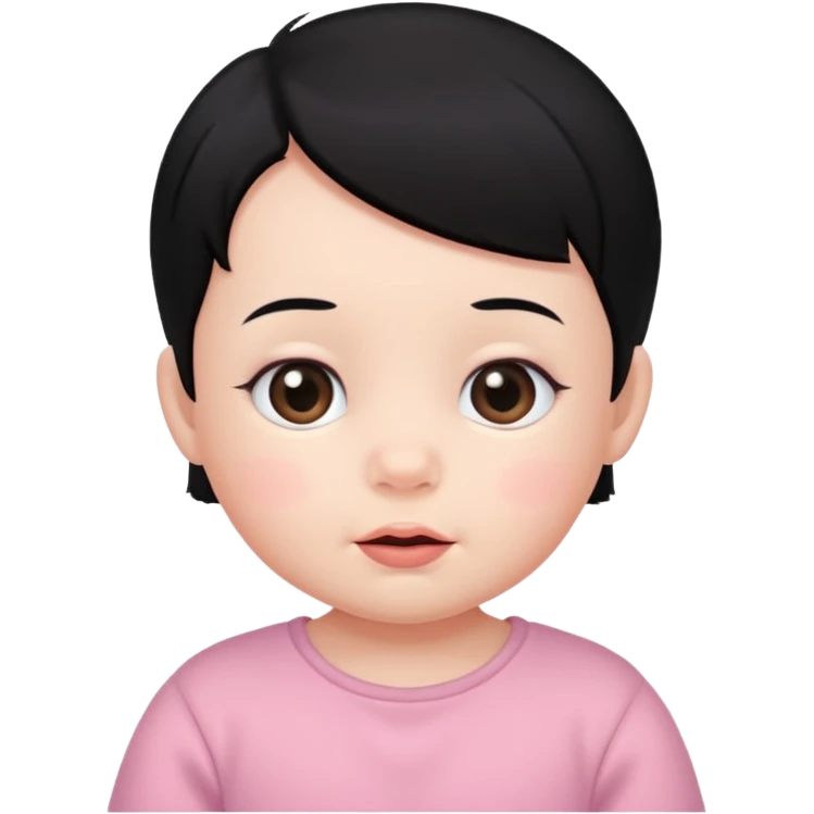 Baby black hair emoji