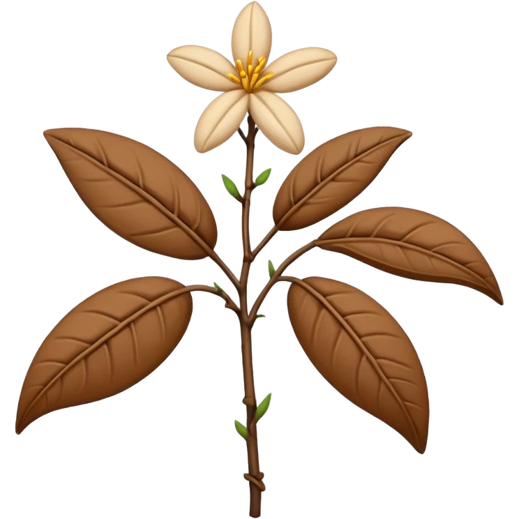 wilted indian jasmine without leaves in emoji format emoji