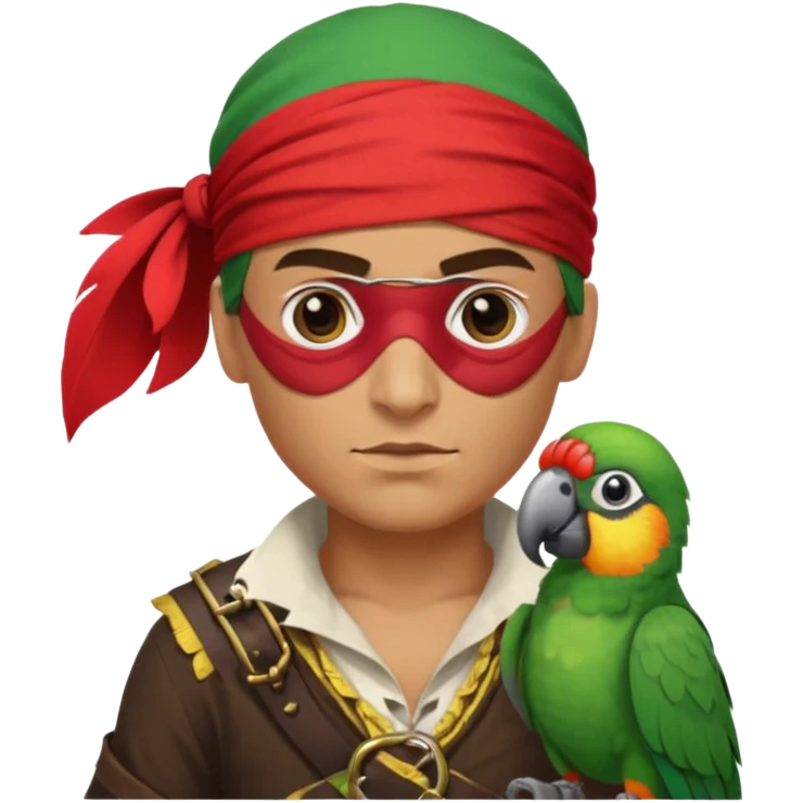 pirate and parrot emoji
