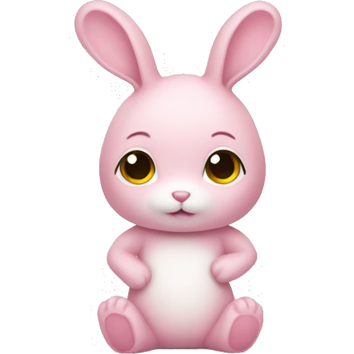 pastel pink rabbit doll emoji
