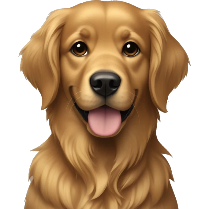 Golden retriever with brown skin woman with black hair emoji