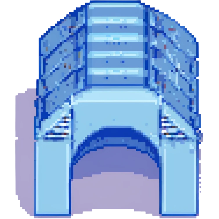 blue paper bridge drawing emoji